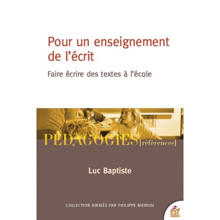 Pour un enseignement de l'écrit